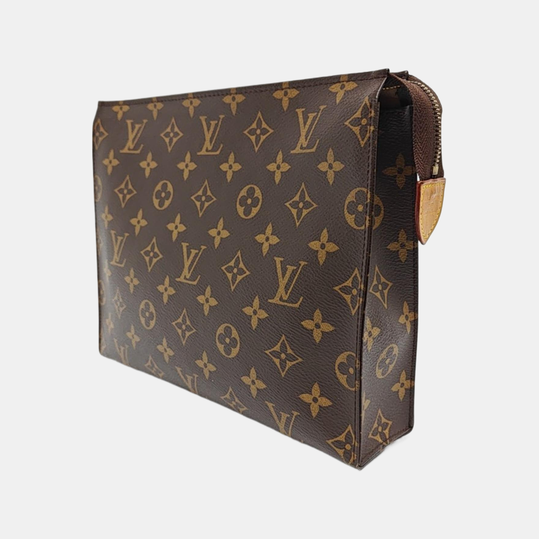 TOILET POCKET 26 Monogram Coated Canvas Brown