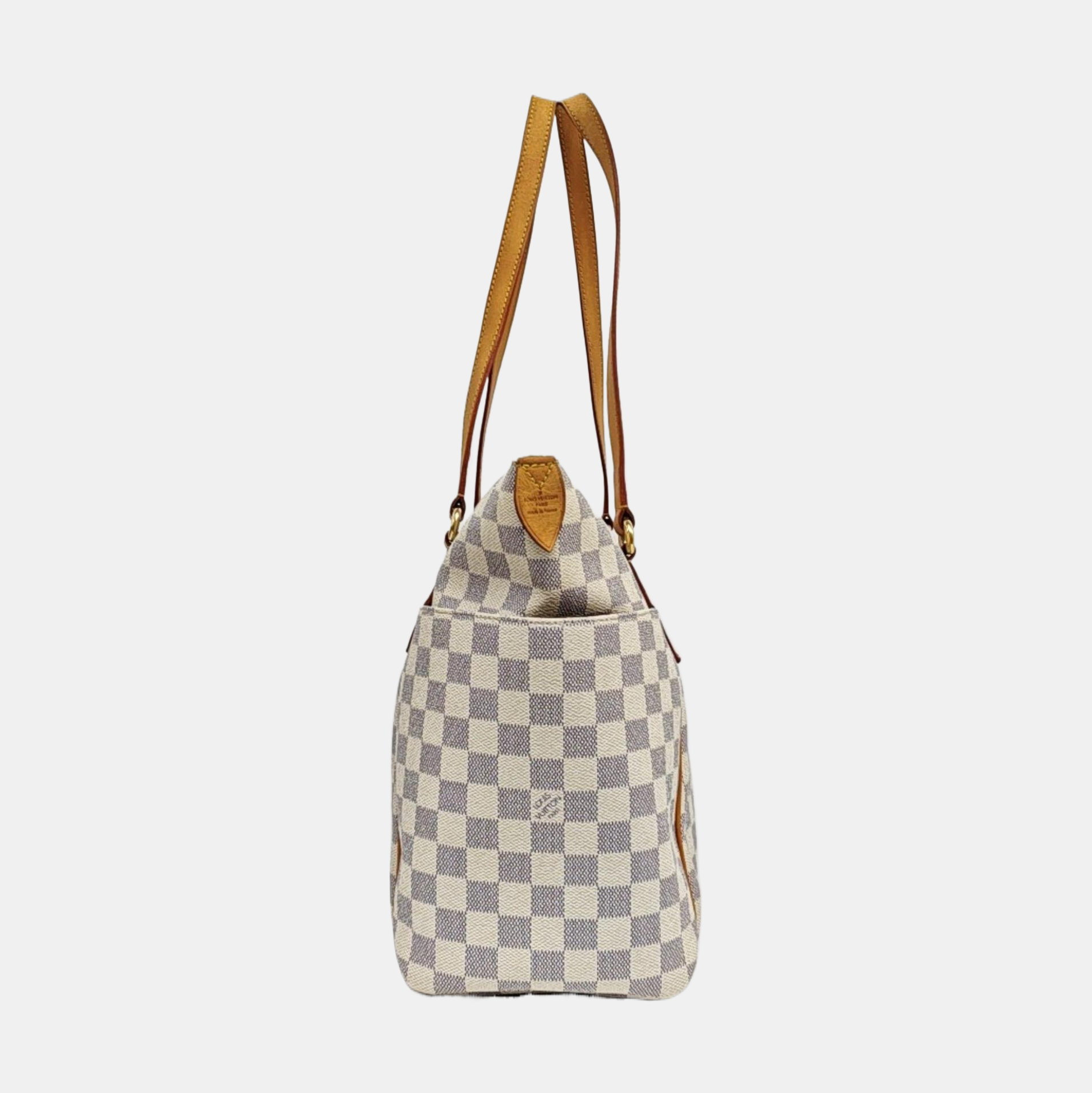 TOTALLY MM Damier Azur Coated Canvas White