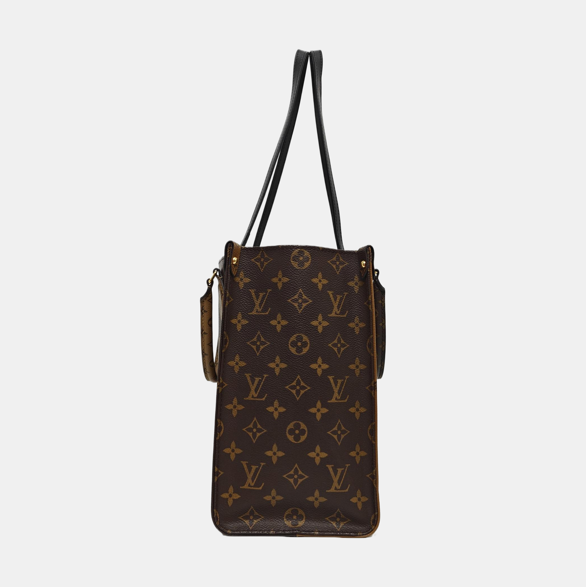 ONTHEGO MM Monogram Coated Canvas Brown