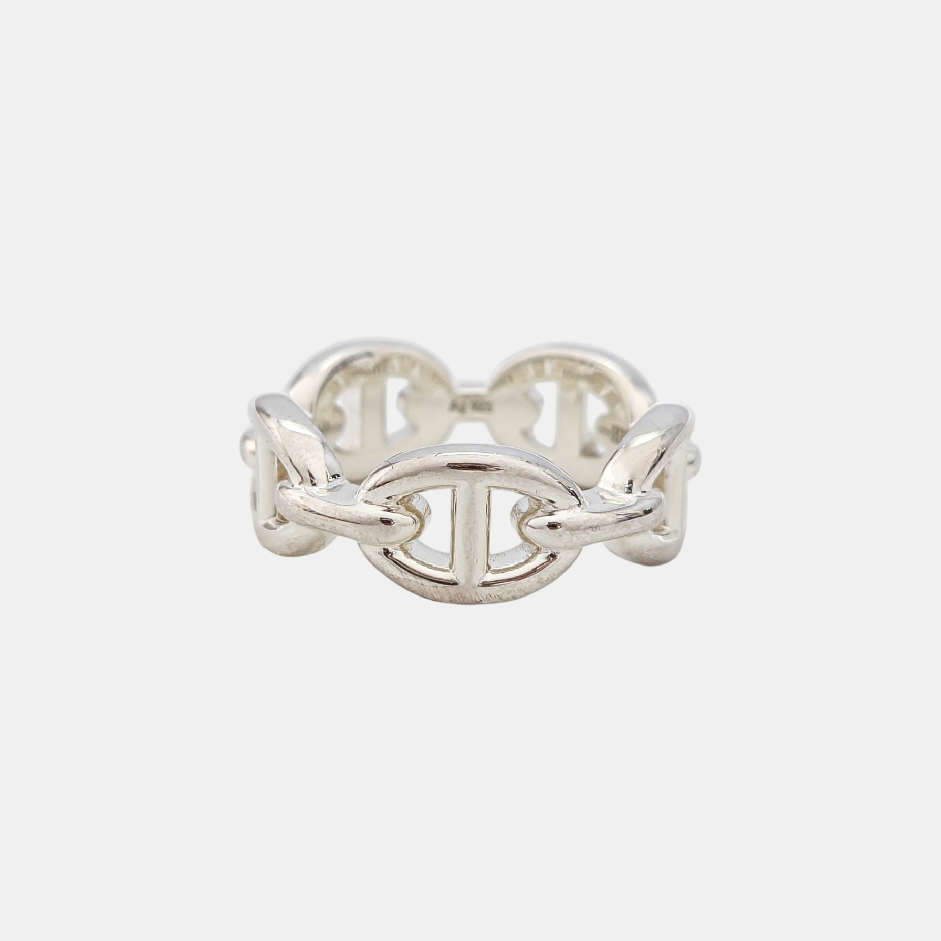 Chaine D'ancre Enchainee 925 Sterling Silver Ring EU 51