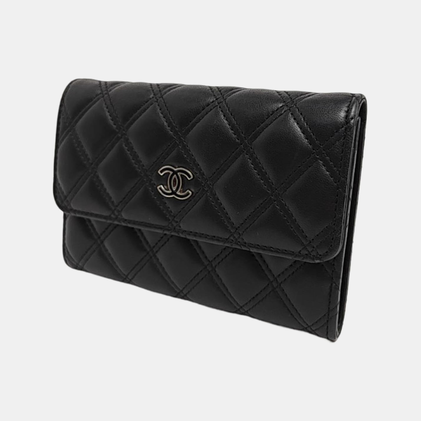 Quilted Lambskin Wallet Black