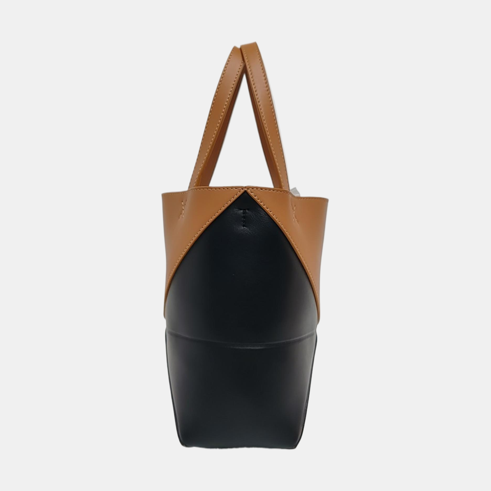 Authenticated pre-owned  Puzzle Fold Mini Calfskin Black - Tote Bag at Looply