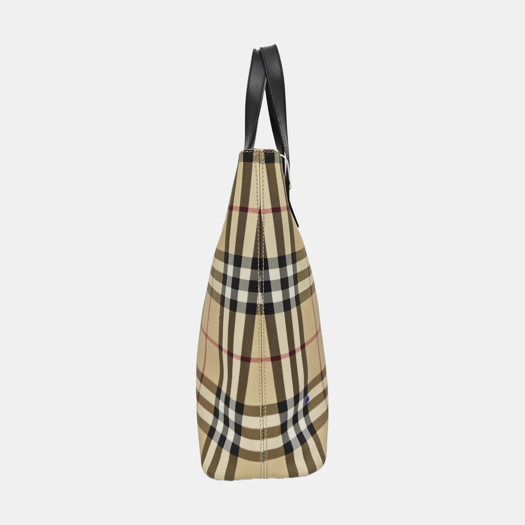 Coated Canvas Tote Bag Beige