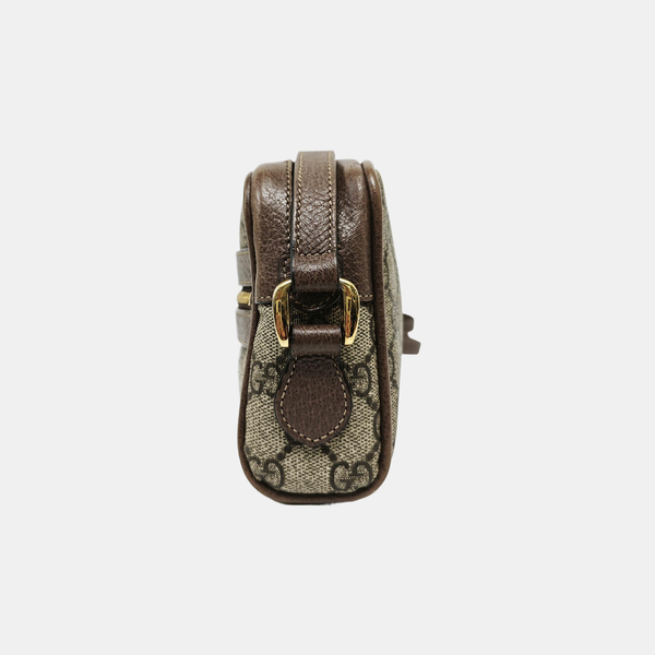 Ophidia Mini Monogram Coated Canvas Beige