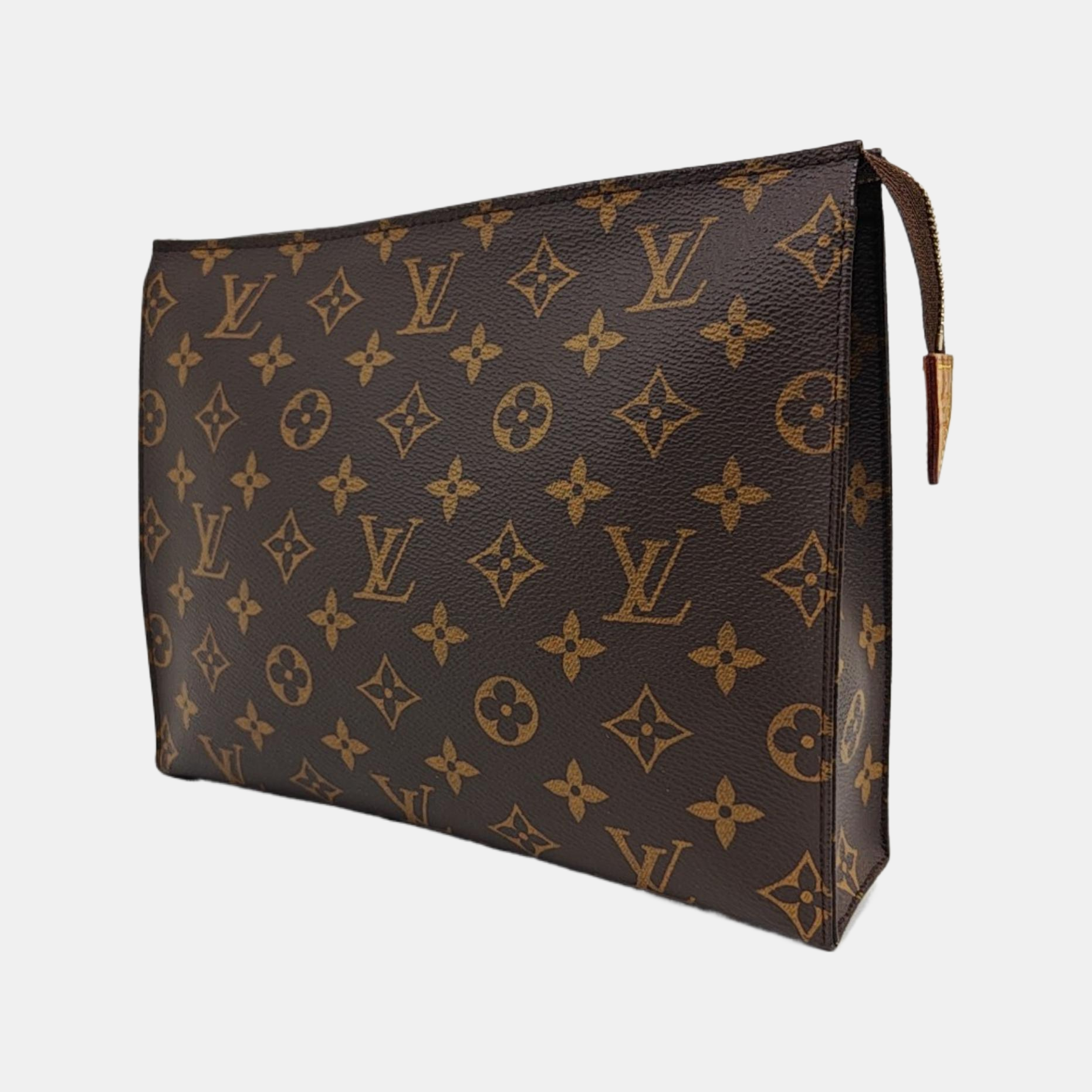 TOILET POCKET 26 Monogram Coated Canvas Brown