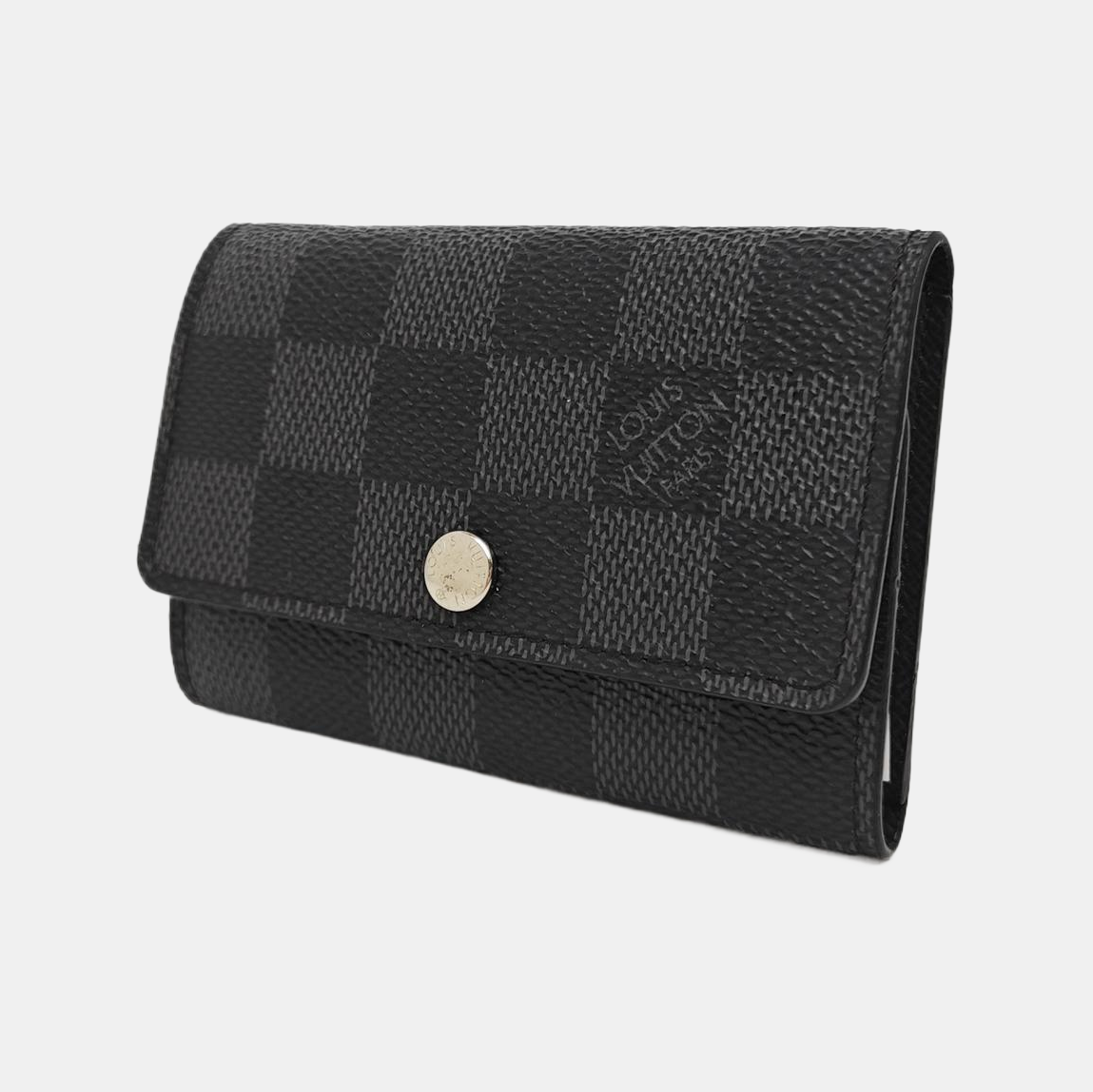 Damier Graphite Coated Canvas Key Pouch Gray