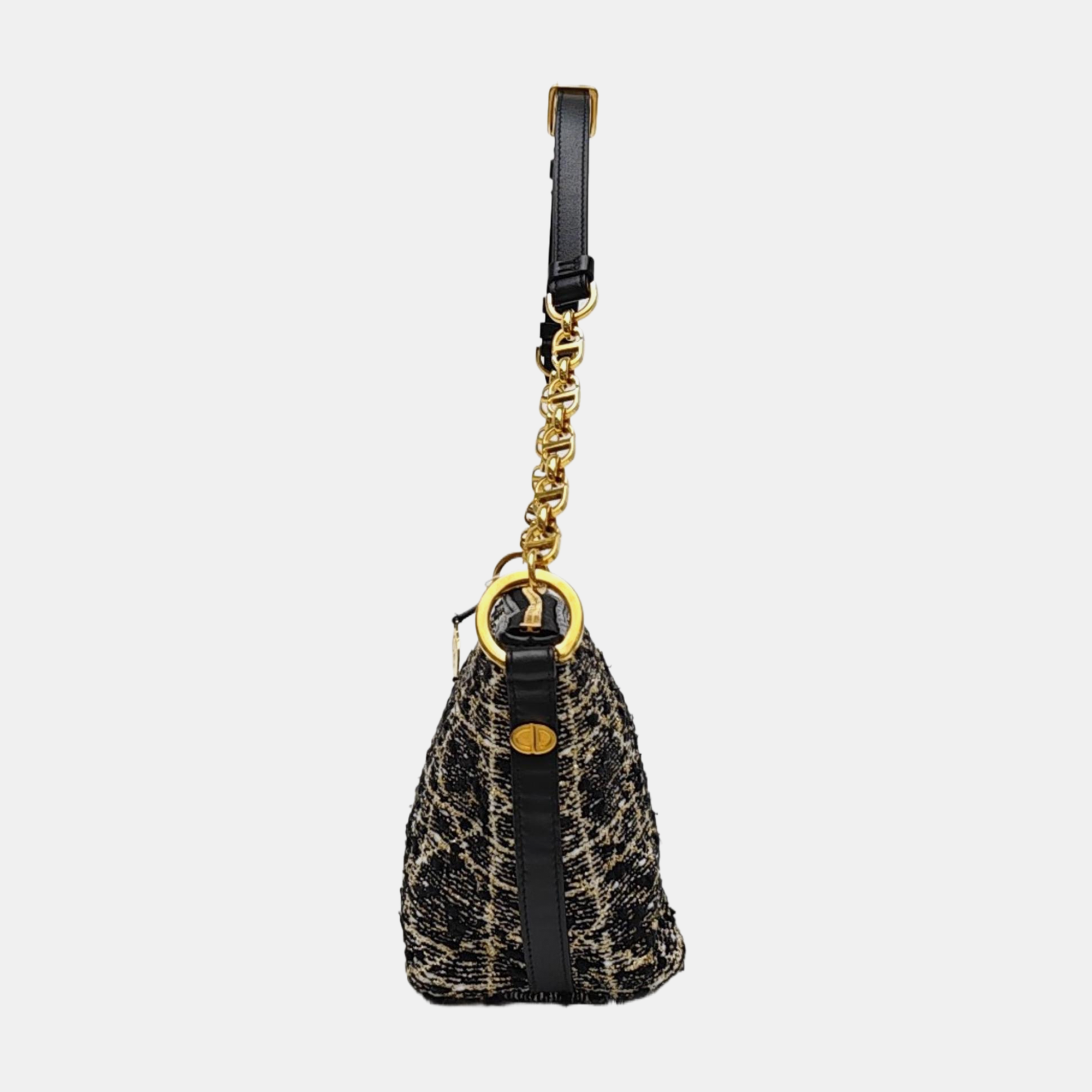 Diorstar Hobo Cannage Fabric Black