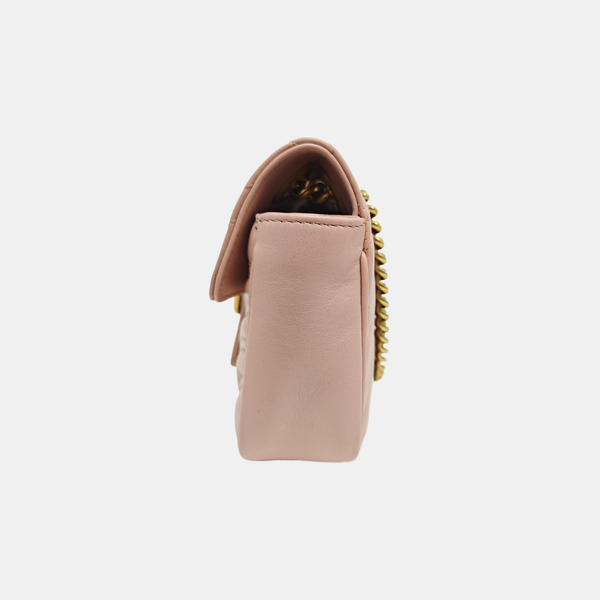 GG Marmont Small Quilted Calfskin Pink