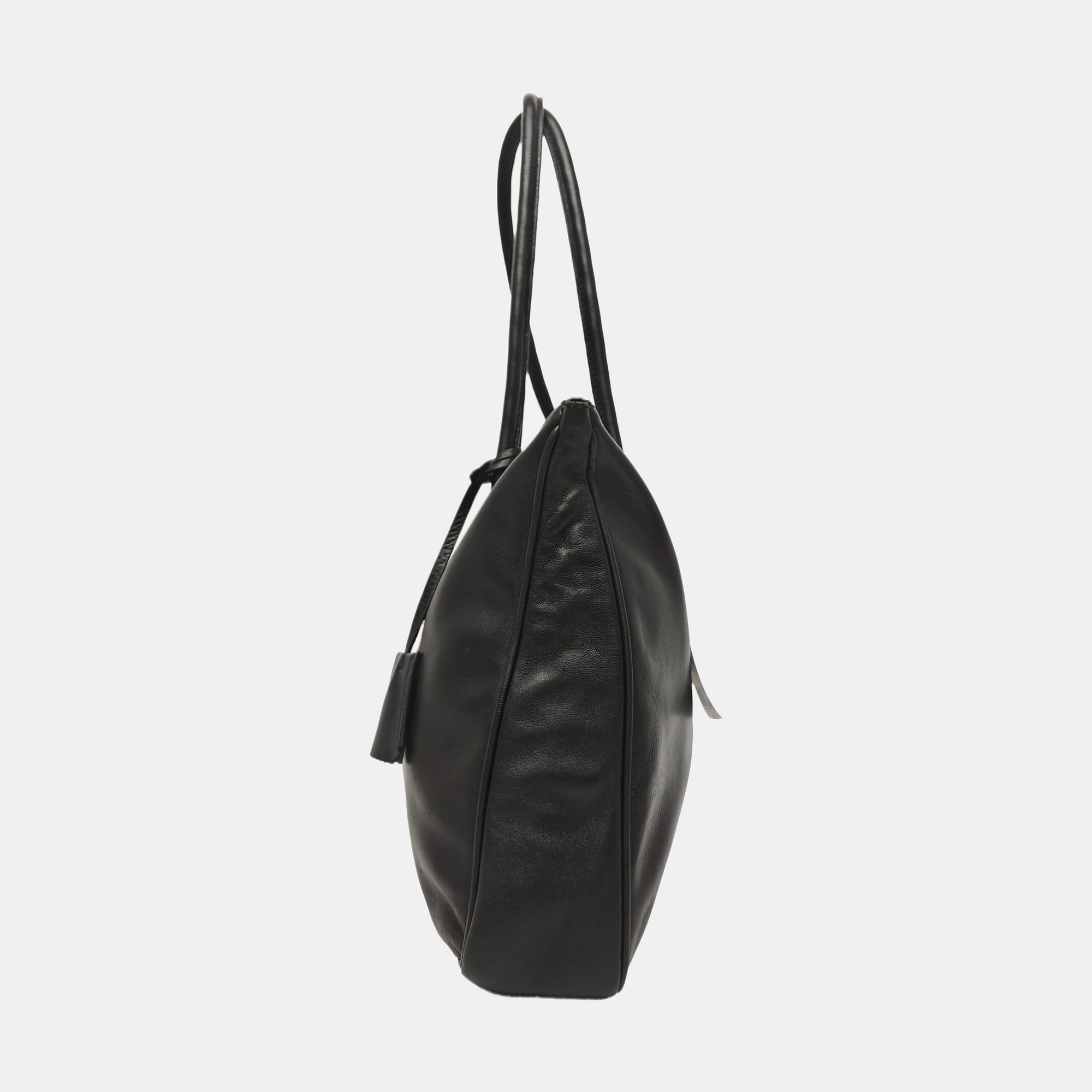 Calfskin Top Handle Bag Brown