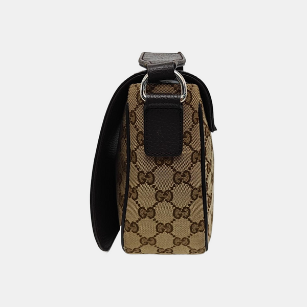 Monogram Canvas Crossbody Bag Brown