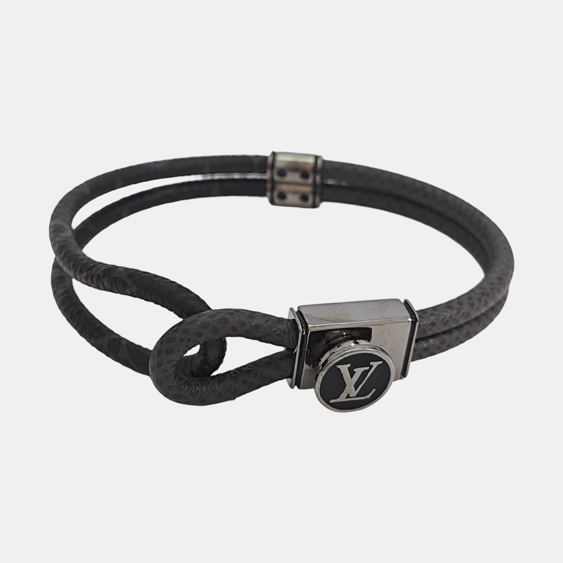 LOOP IT Coated Canvas Black Bangle