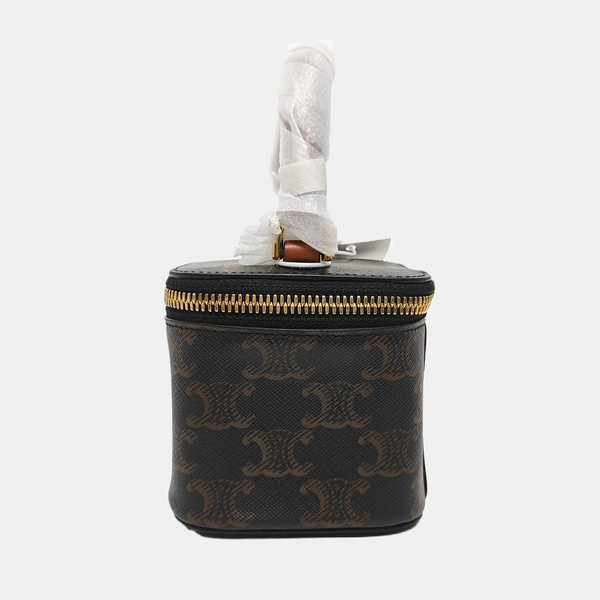 Coated Canvas Shoulder Bag Black