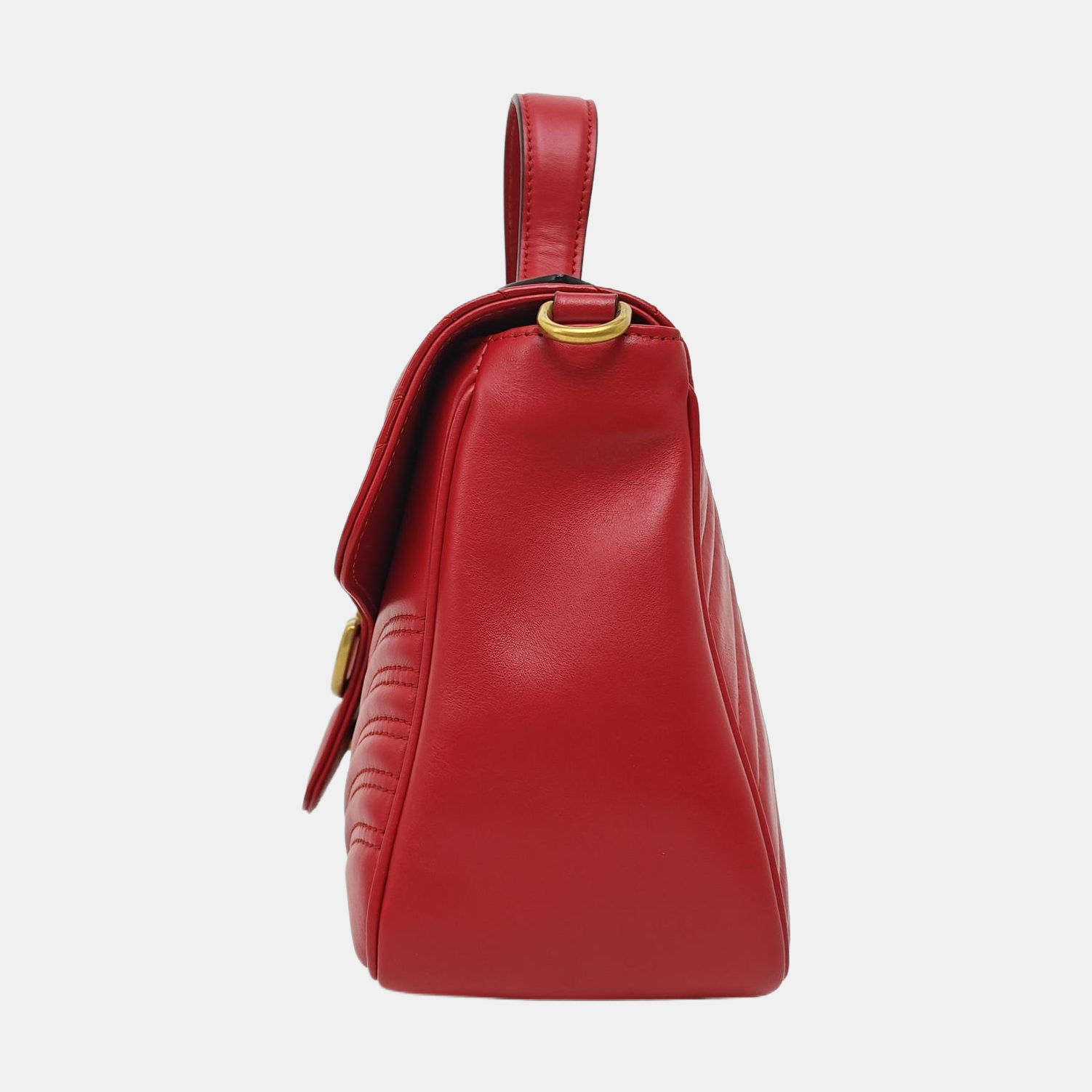 GG Marmont Small Quilted Calfskin Red
