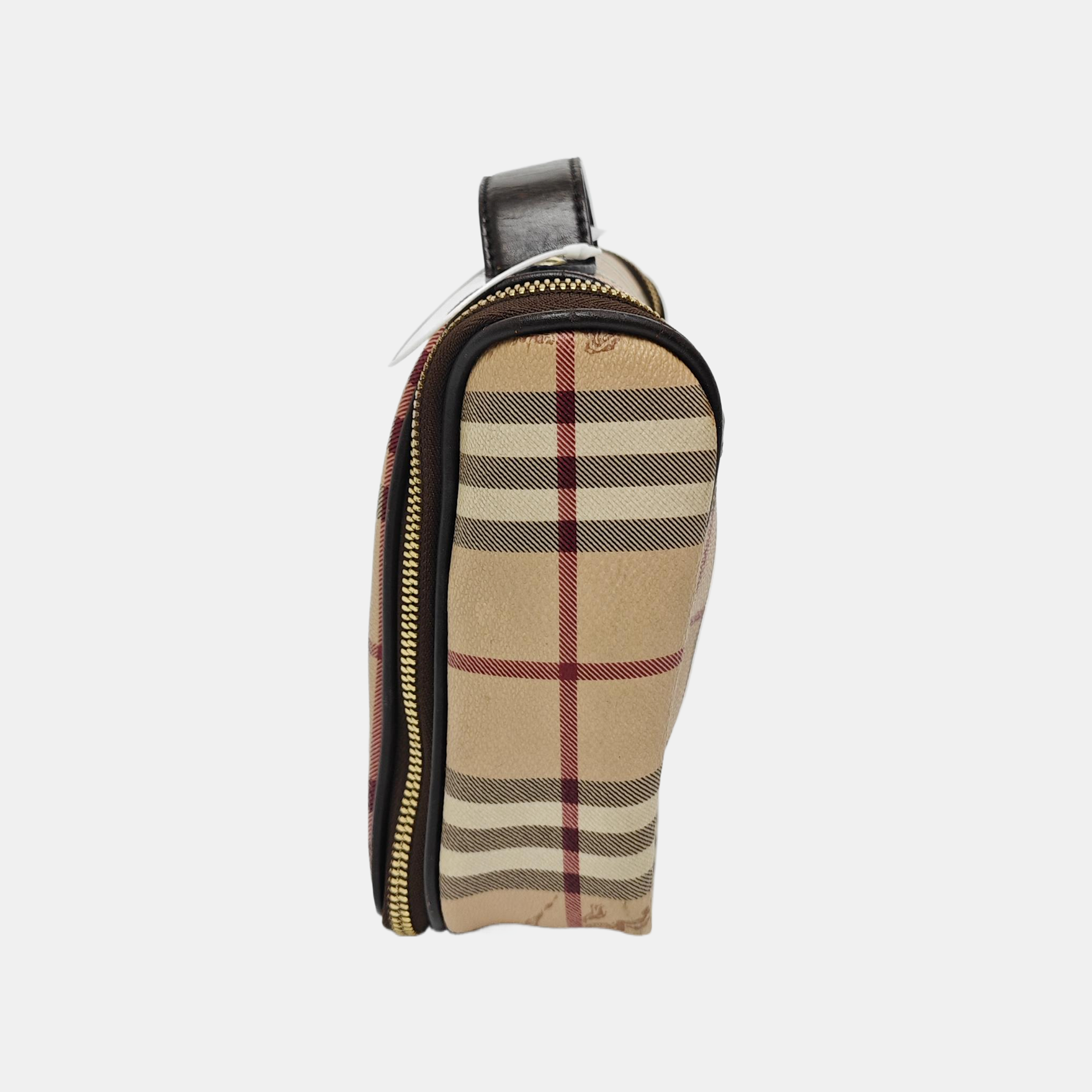 Coated Canvas Top Handle Bag Beige