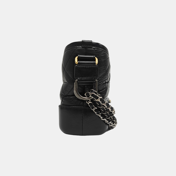 GABRIELLE Small Quilted Calfskin Black