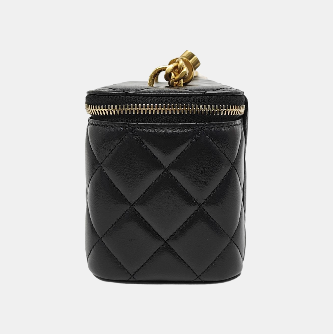 VANITY CASE Small Quilted Lambskin Black
