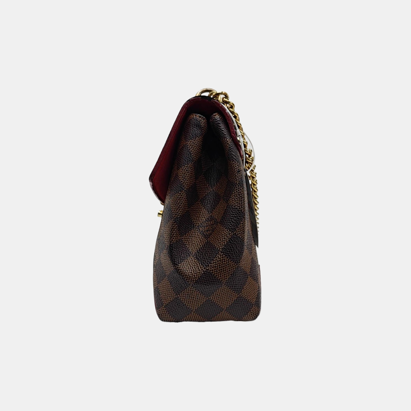CAÏSSA Damier Ebene Coated Canvas Brown
