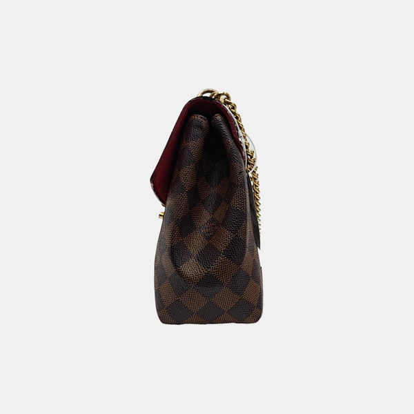 CAÏSSA Damier Ebene Coated Canvas Brown
