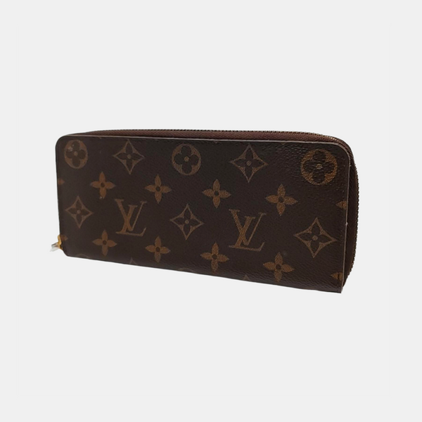 CLÉMENCE Monogram Coated Canvas Brown Wallet