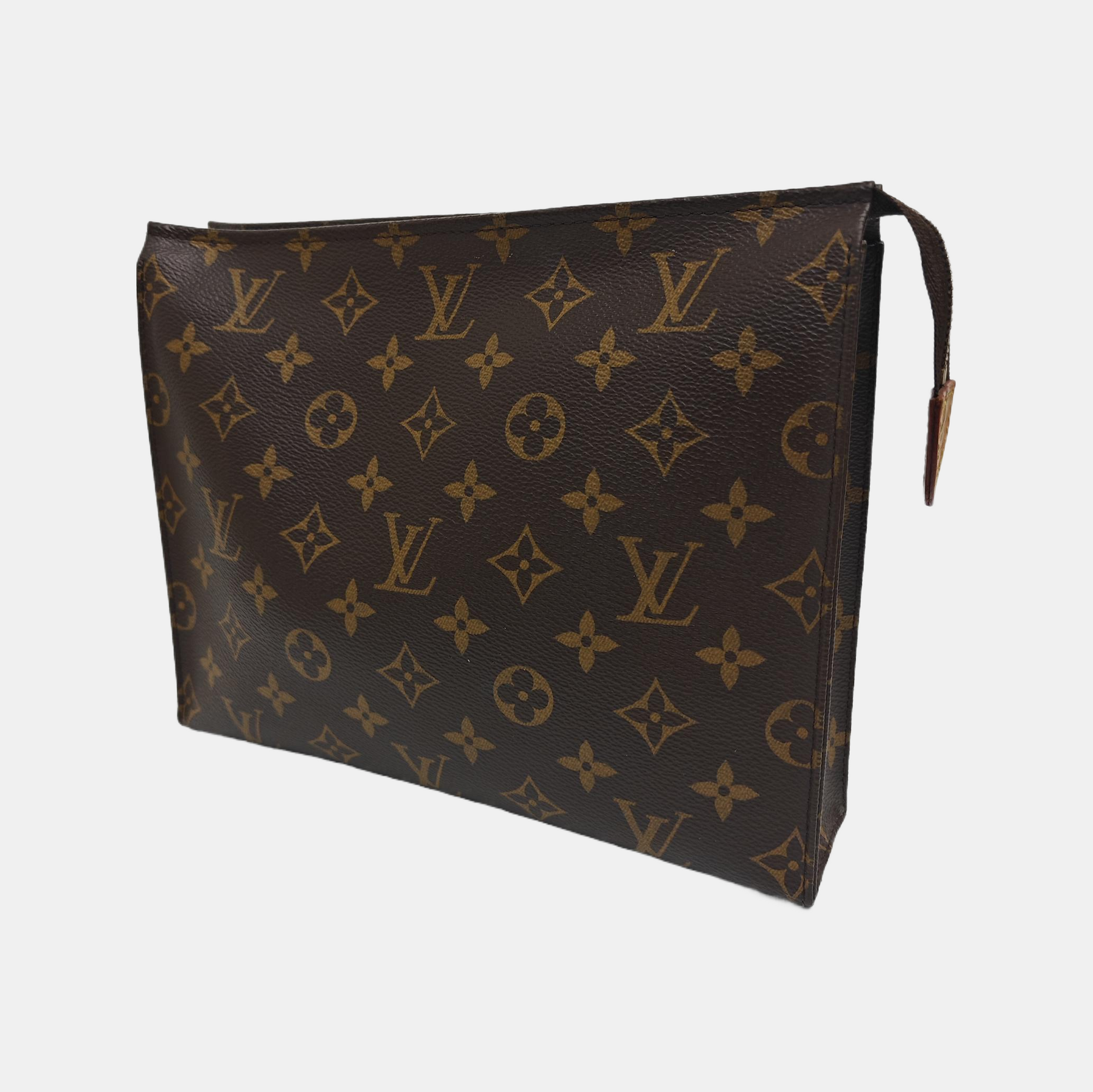 TOILET POCKET 26 Monogram Coated Canvas Brown