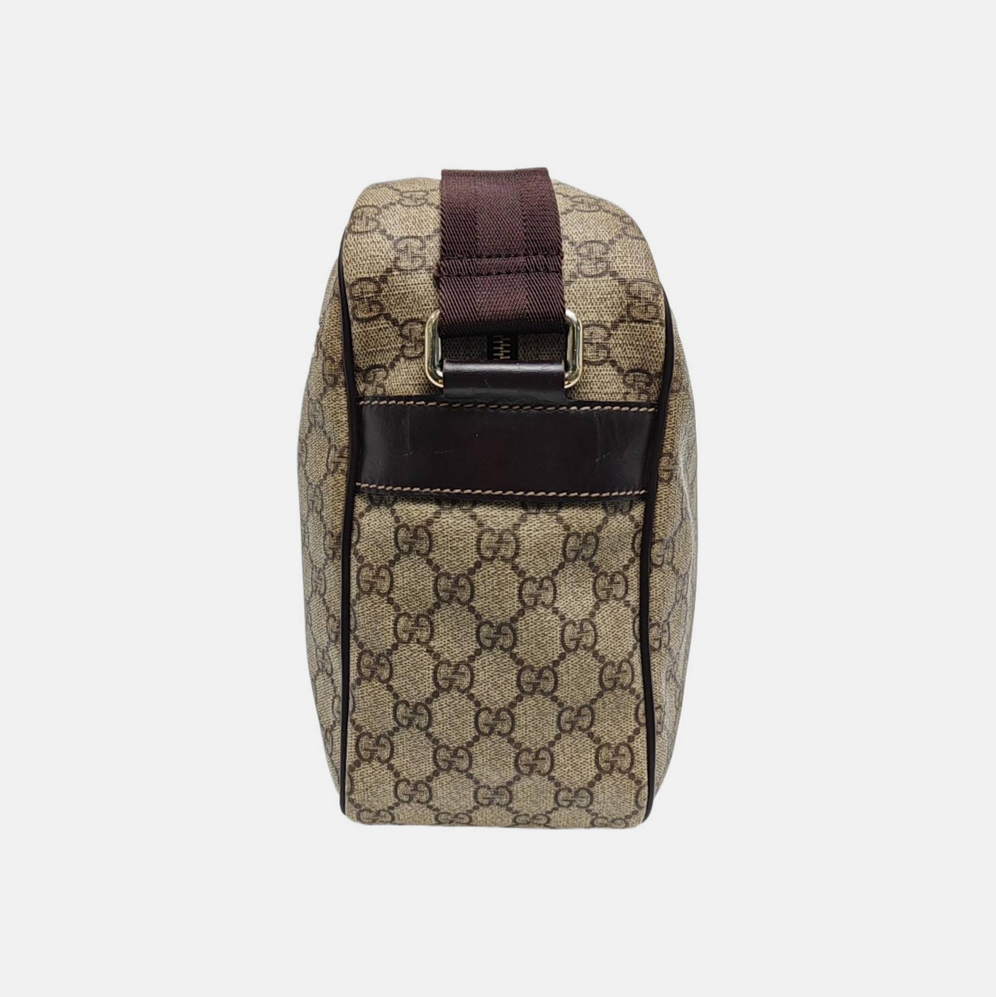 GG Supreme Monogram Coated Canvas Brown