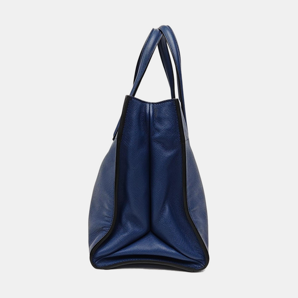 Calfskin Tote Bag Medium Blue