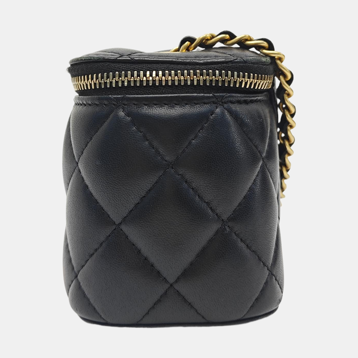 VANITY CASE Mini Quilted Lambskin Black