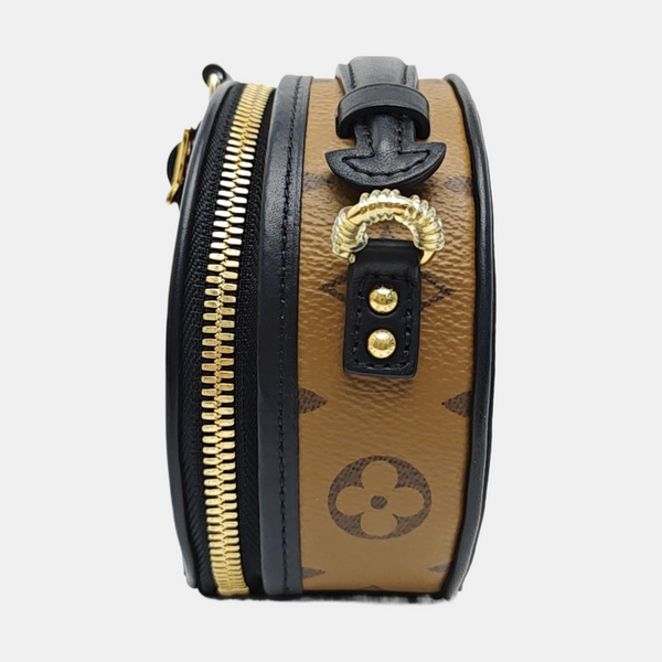 BOITE CHAPEAU Mini Monogram Coated Canvas Brown