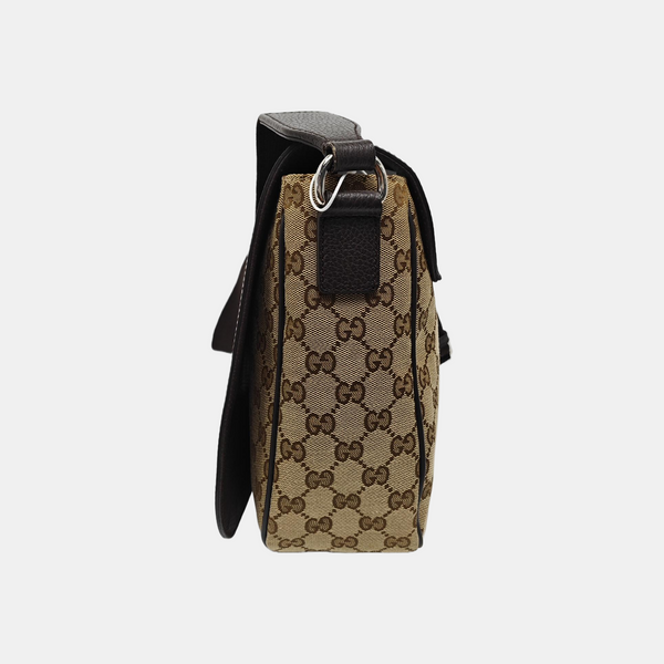 Monogram Fabric Shoulder Bag Beige