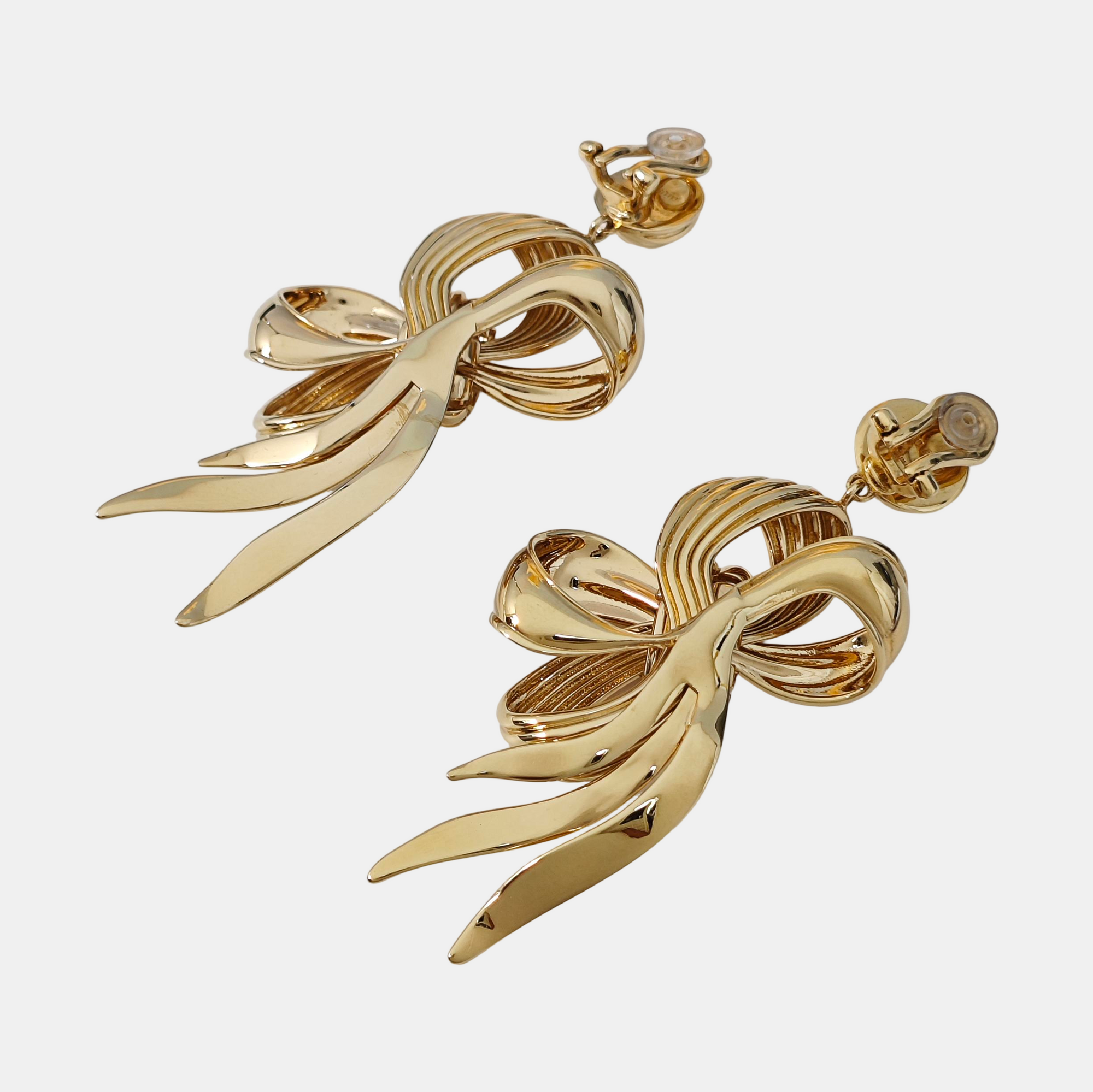 Metal Gold Clip On Earrings