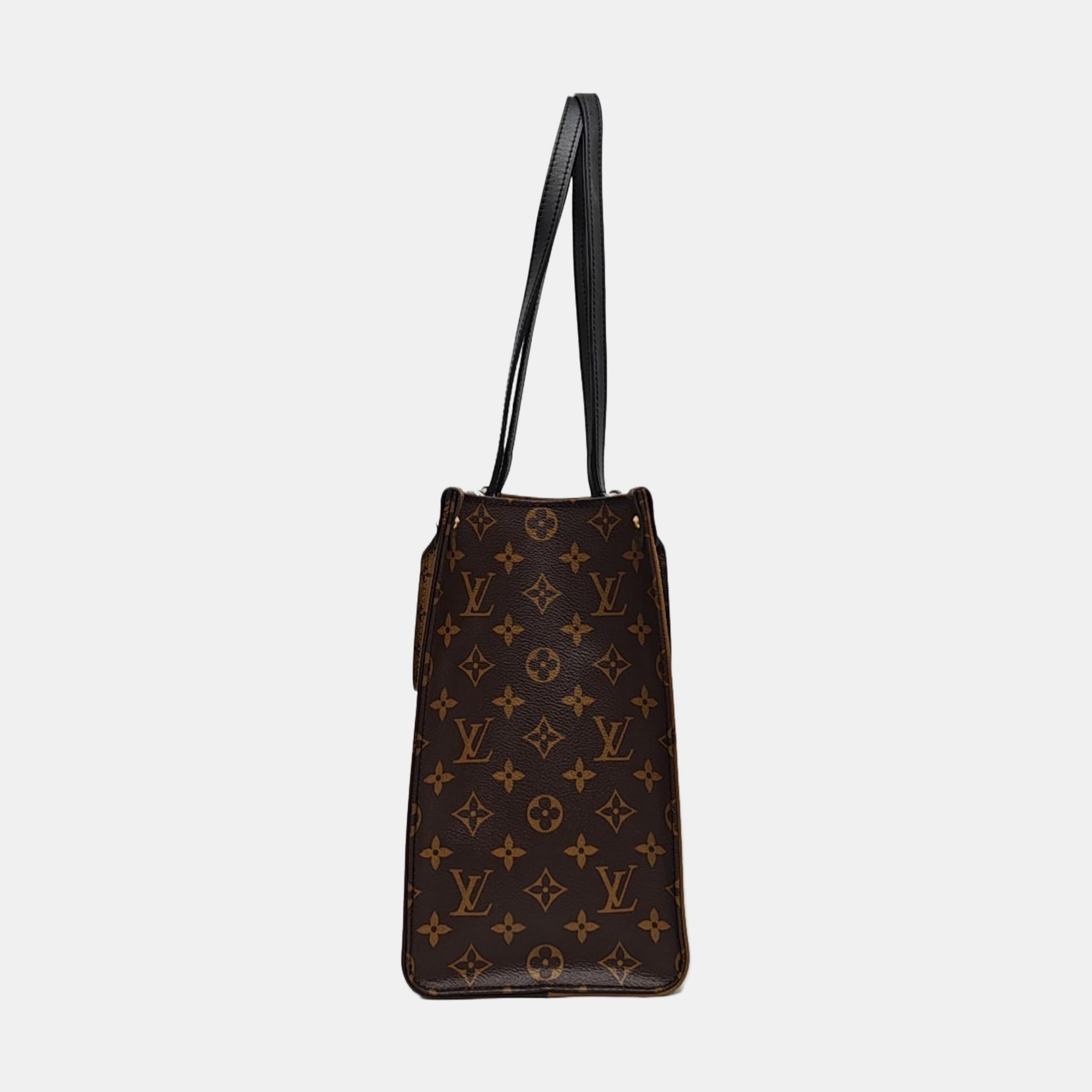 ONTHEGO MM Monogram Coated Canvas Brown