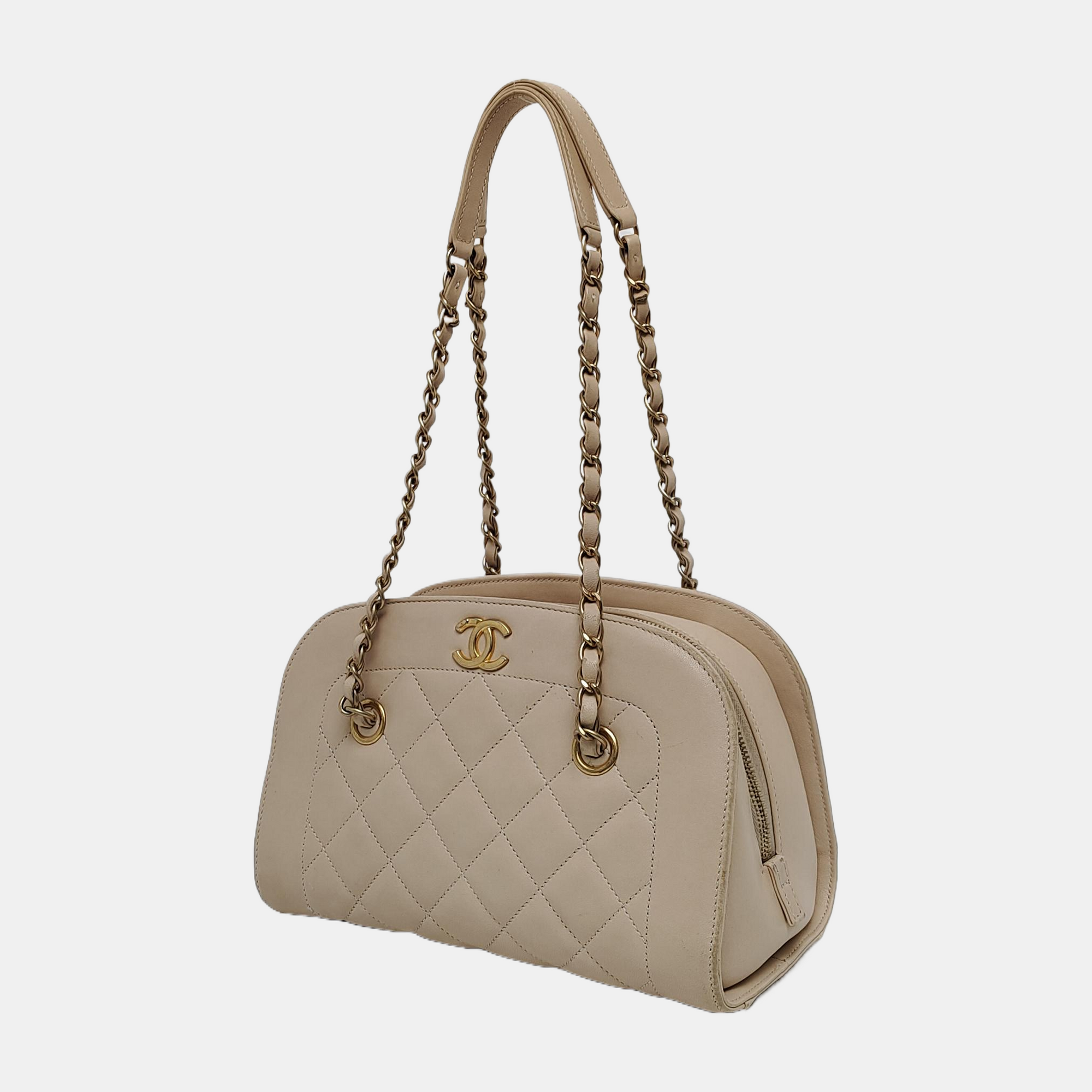Quilted Lambskin Beige