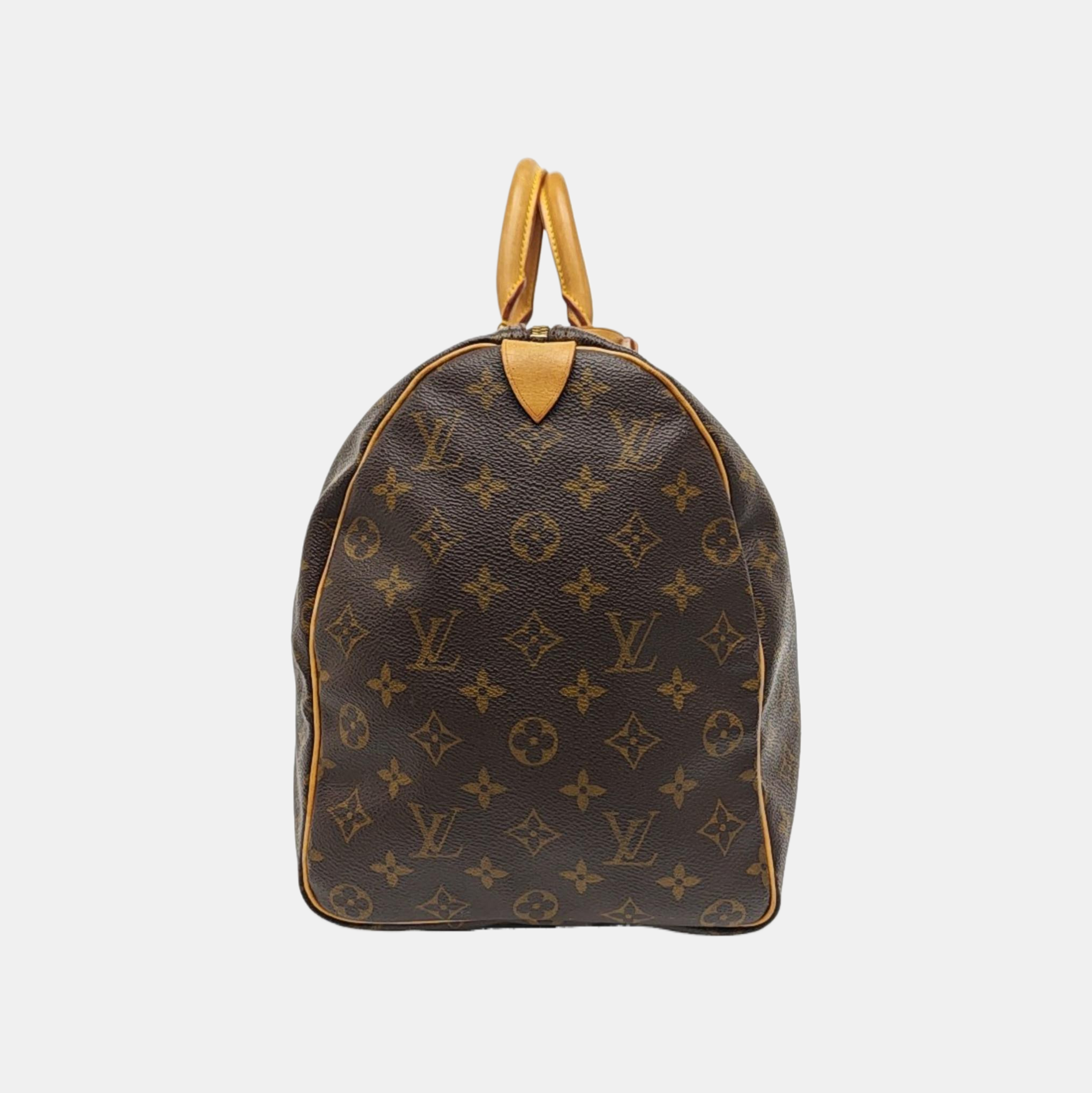 KEEPALL 45 Monogram Coated Canvas Brown