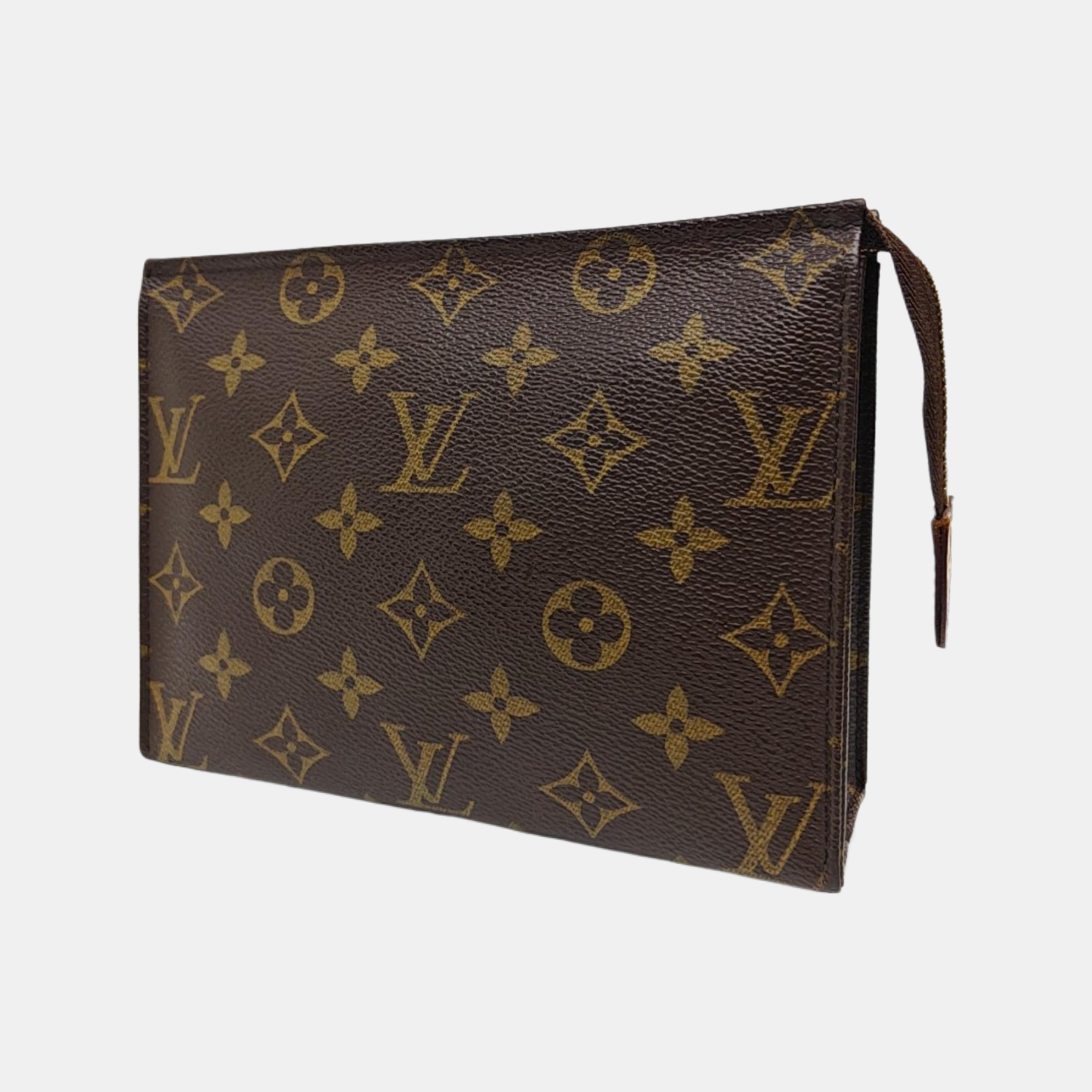 TOILET POCKET 19 Monogram Coated Canvas Brown