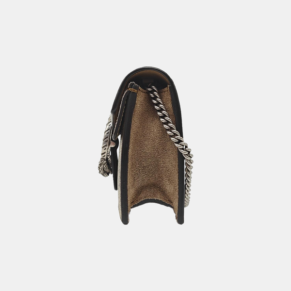 Dionysus Super Mini Monogram Coated Canvas Beige