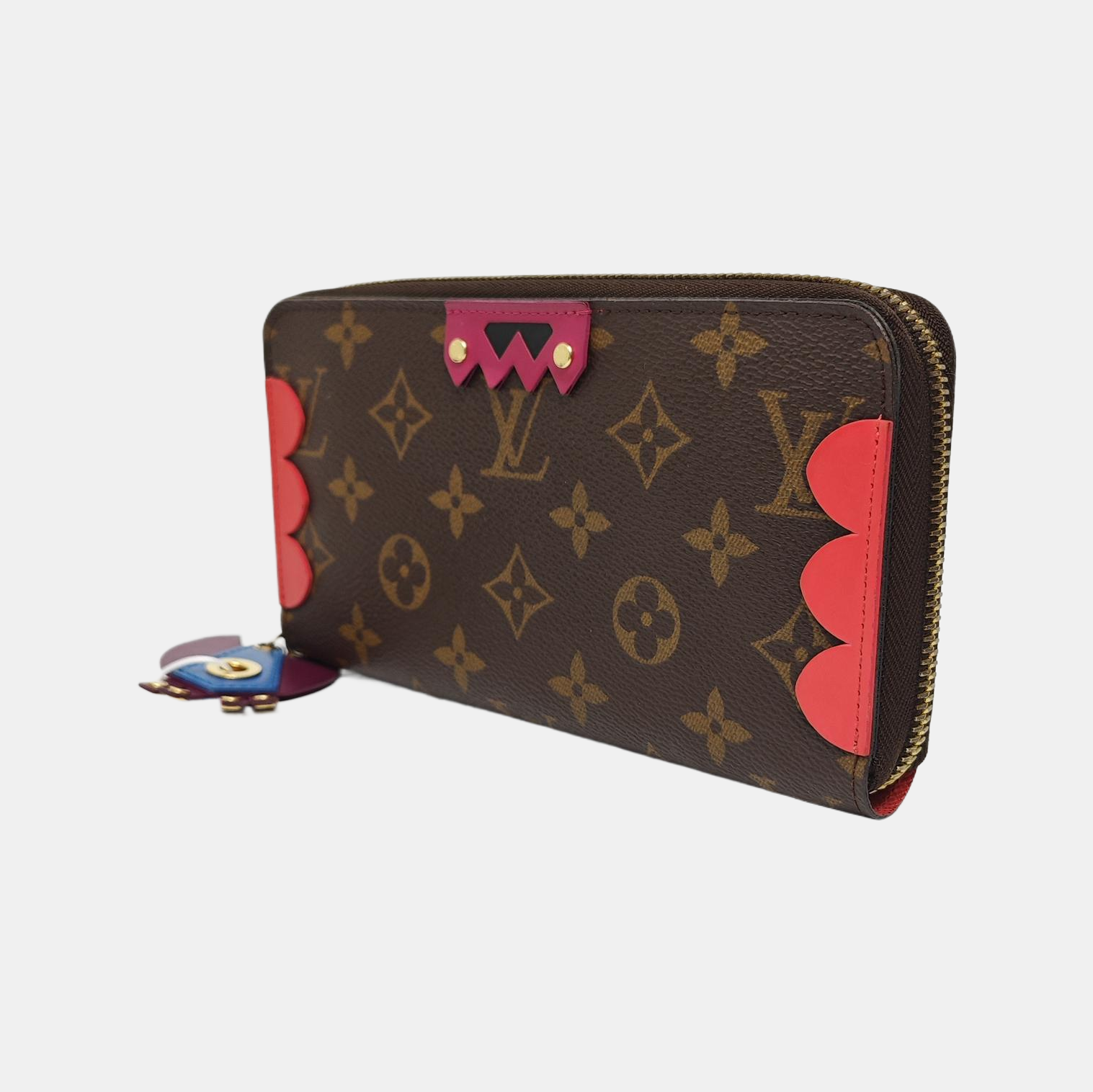 ZIPPY Monogram Coated Canvas Brown Wallet