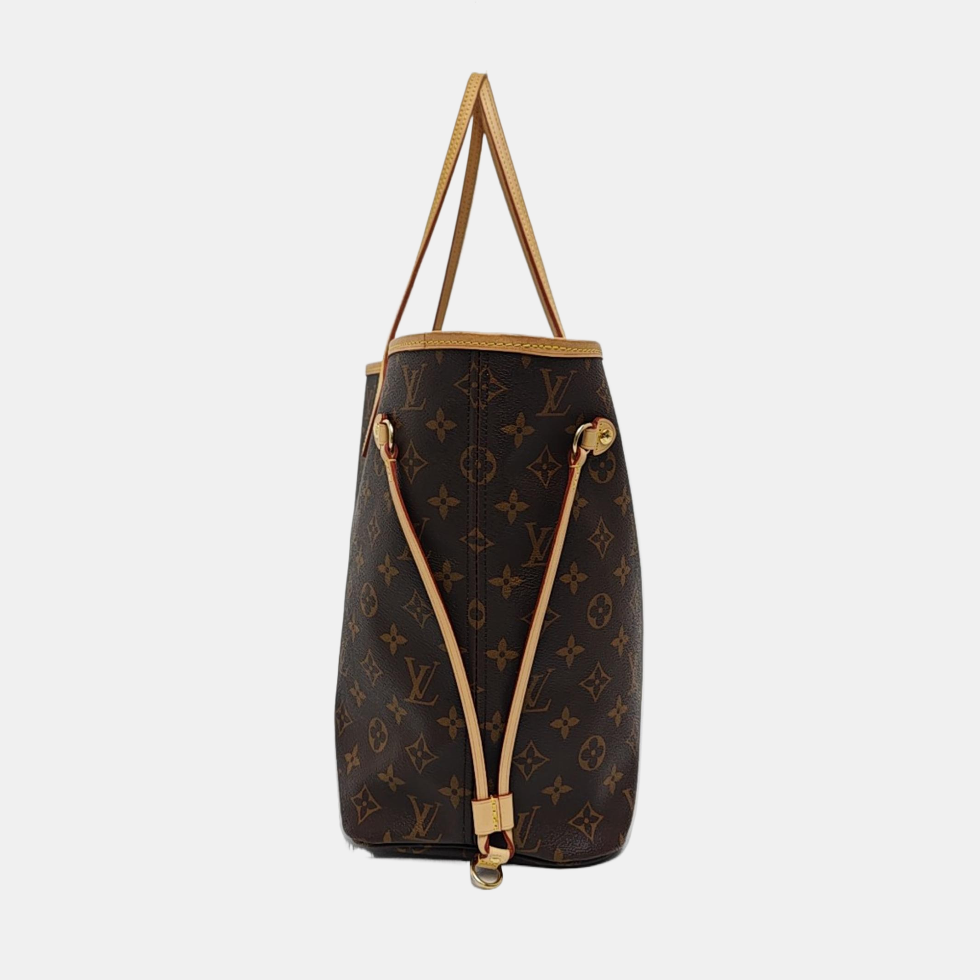 NEVERFULL MM Monogram Coated Canvas Brown