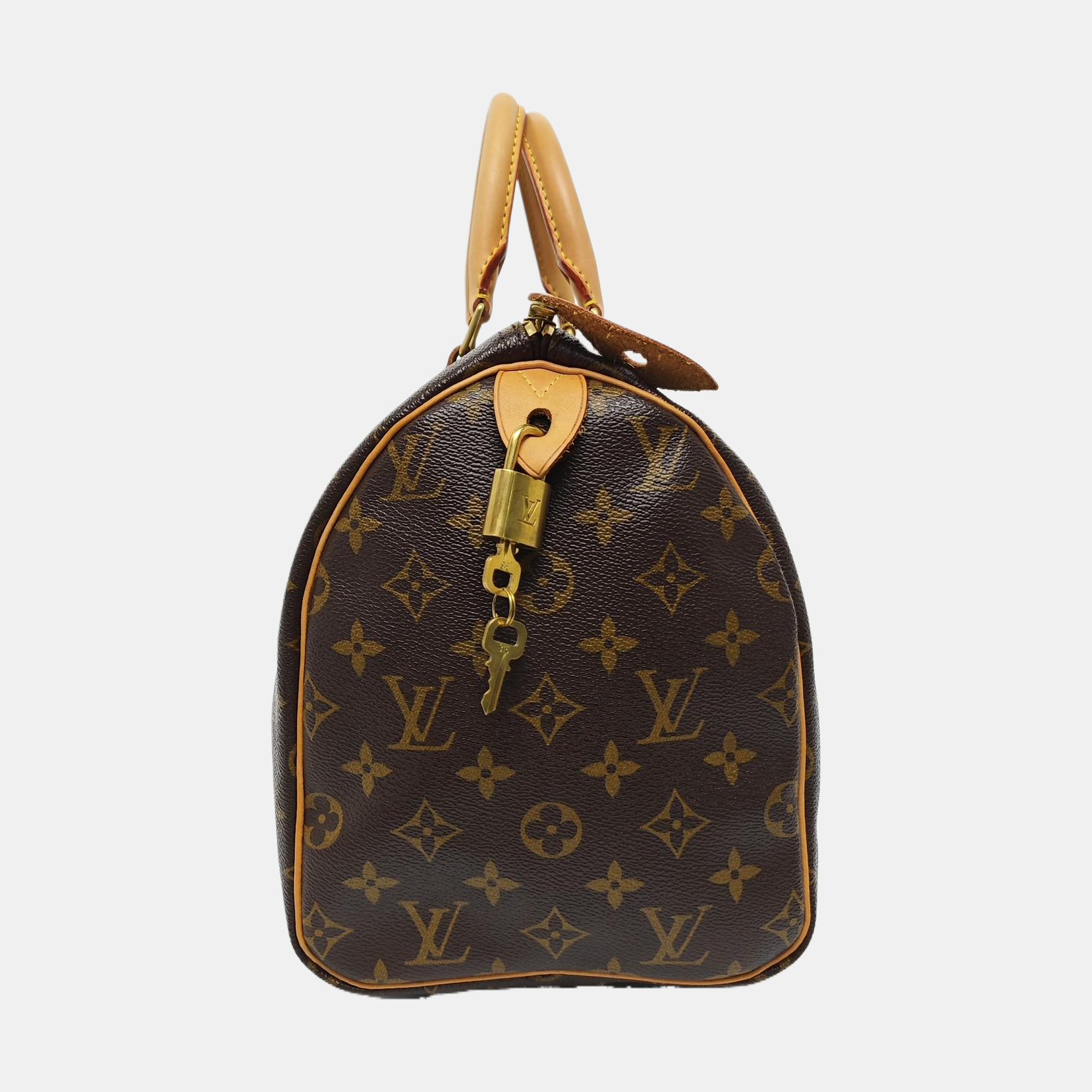 SPEEDY 30 Monogram Coated Canvas Brown