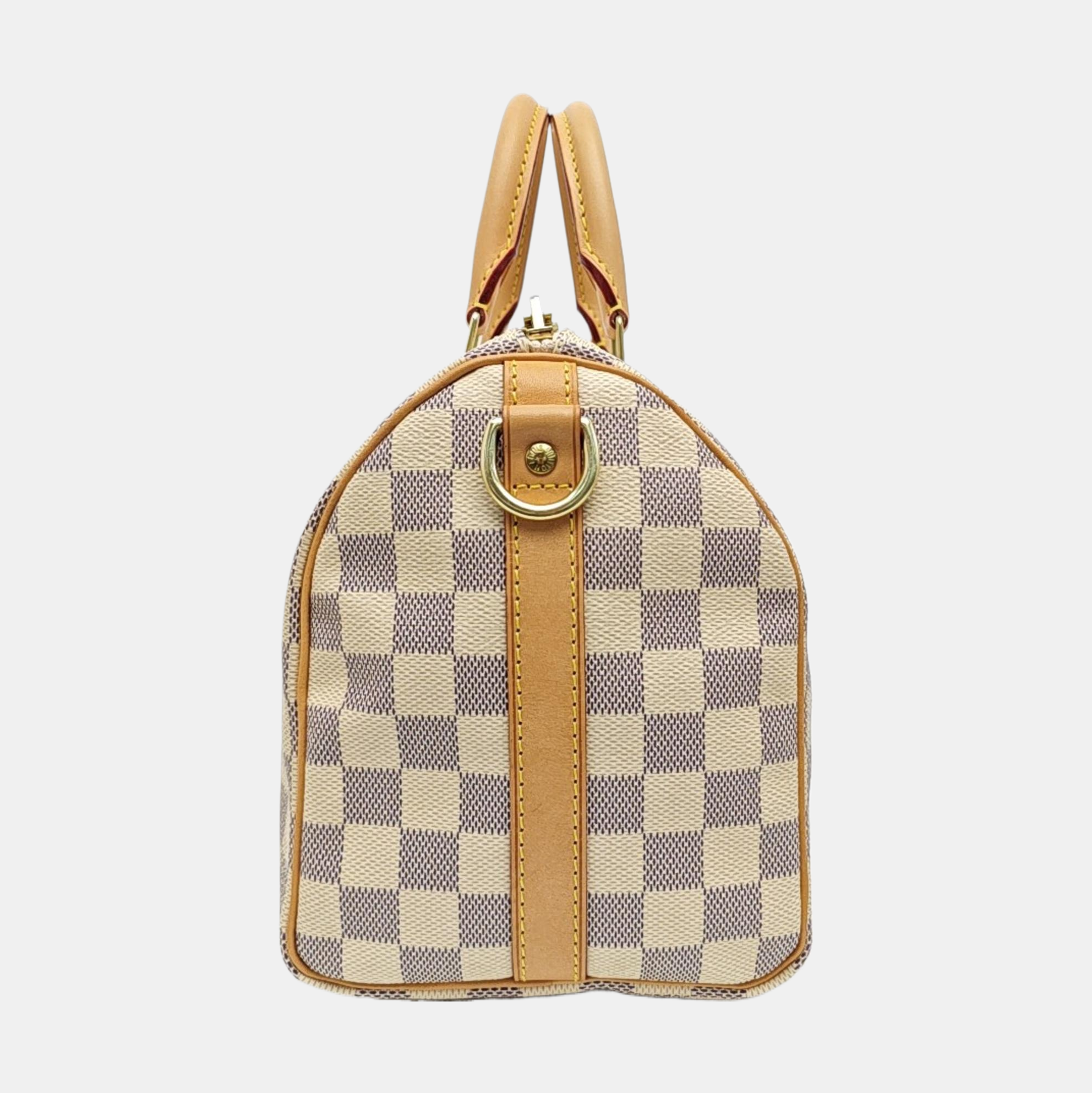 SPEEDY 25 Damier Azur Coated Canvas White