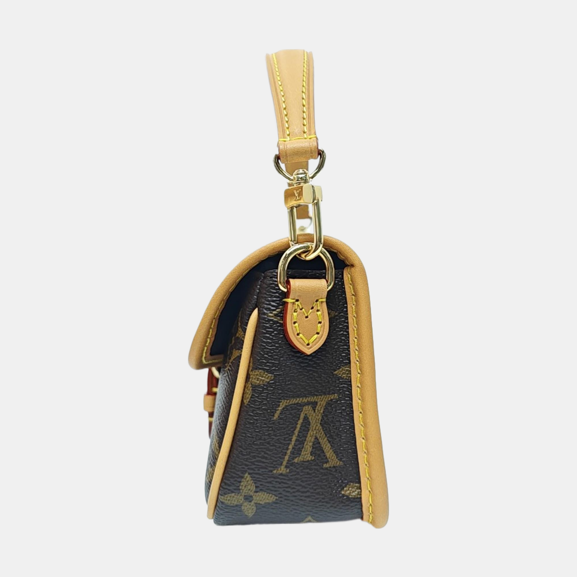 DIANE Nano Monogram Coated Canvas Brown