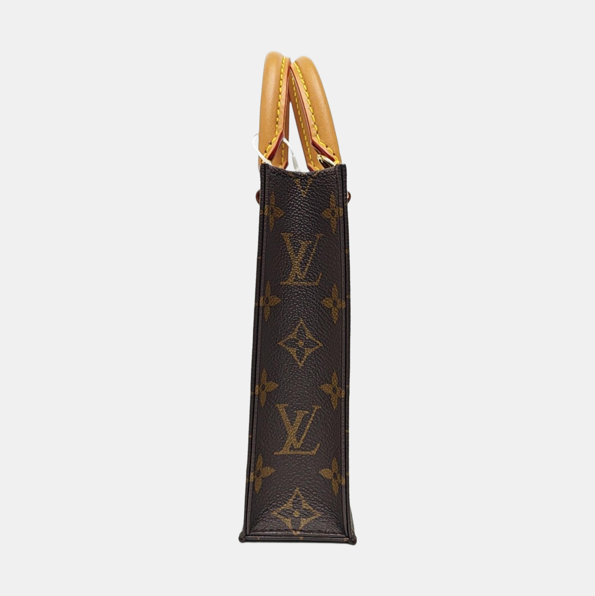 SAC PLAT Mini Monogram Coated Canvas Brown