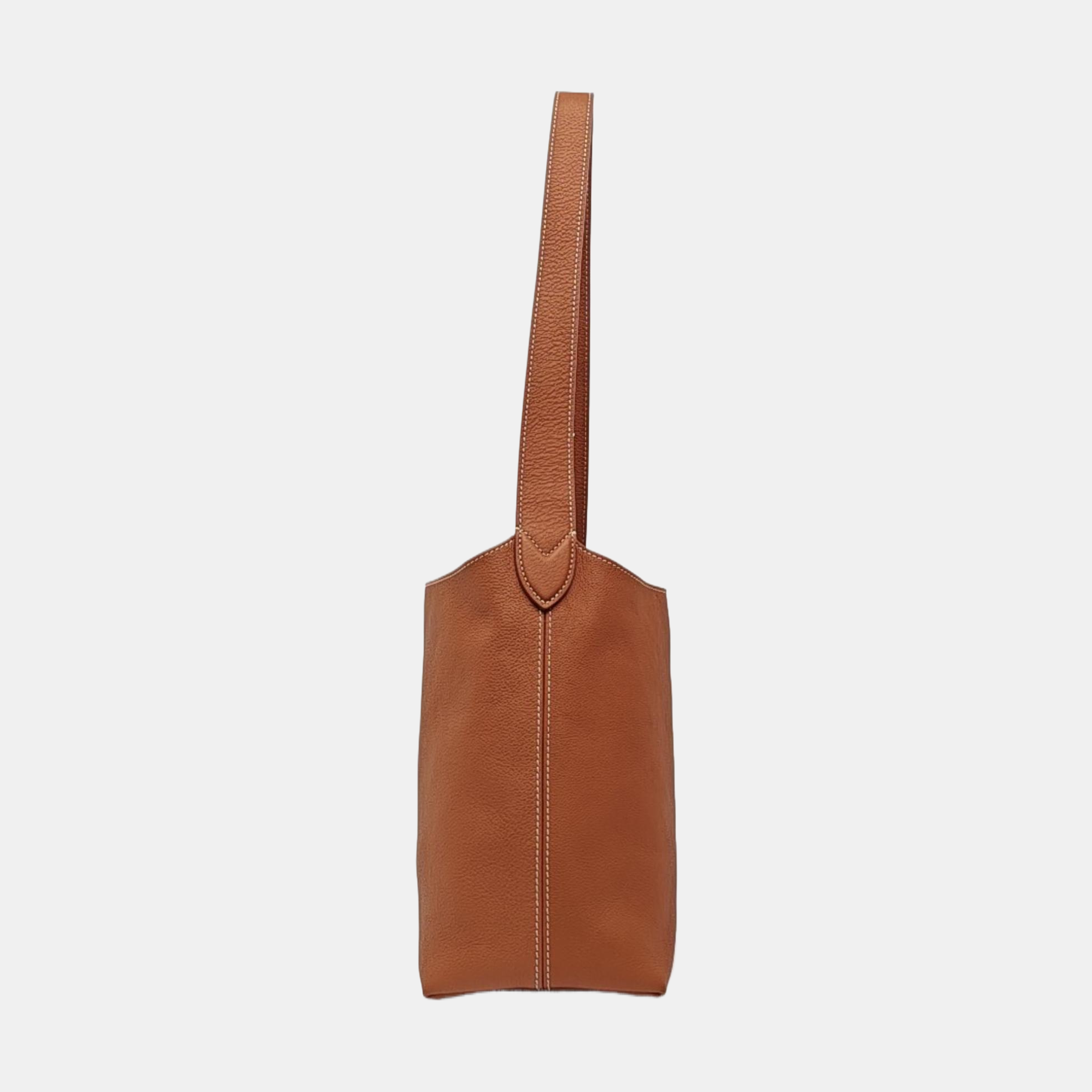LOW KEY HOBO PM Monogram Calfskin Brown