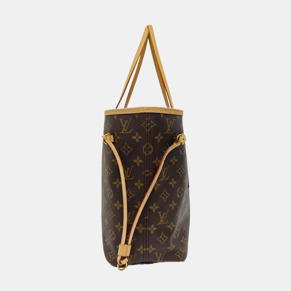 NEVERFULL MM Monogram Coated Canvas Brown