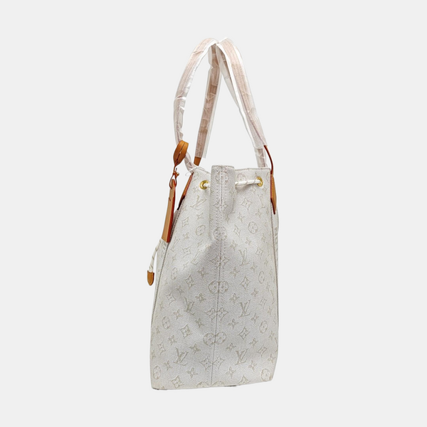 Monogram Coated Canvas Tote Bag Beige