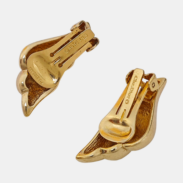 Metal Gold Clip On Earrings