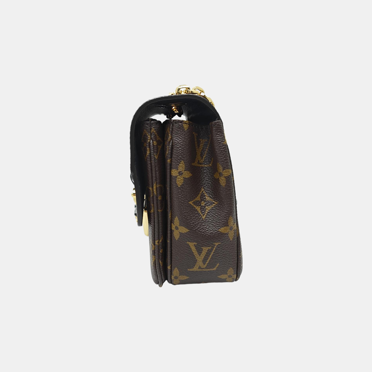 MARCEAU Monogram Coated Canvas Brown