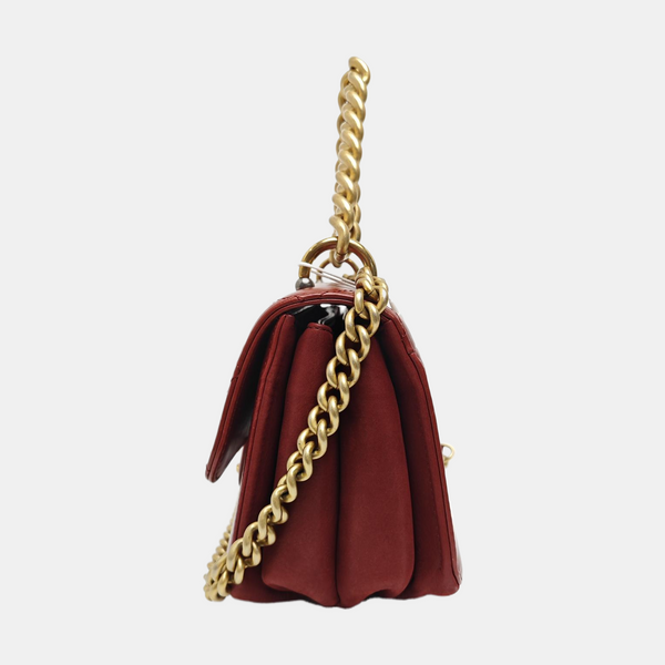 Quilted Calfskin Shoulder Bag Red