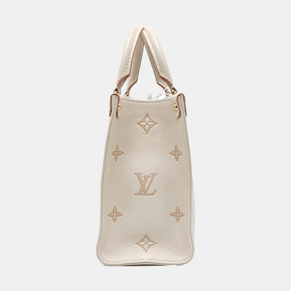 ONTHEGO PM Monogram Calfskin Beige