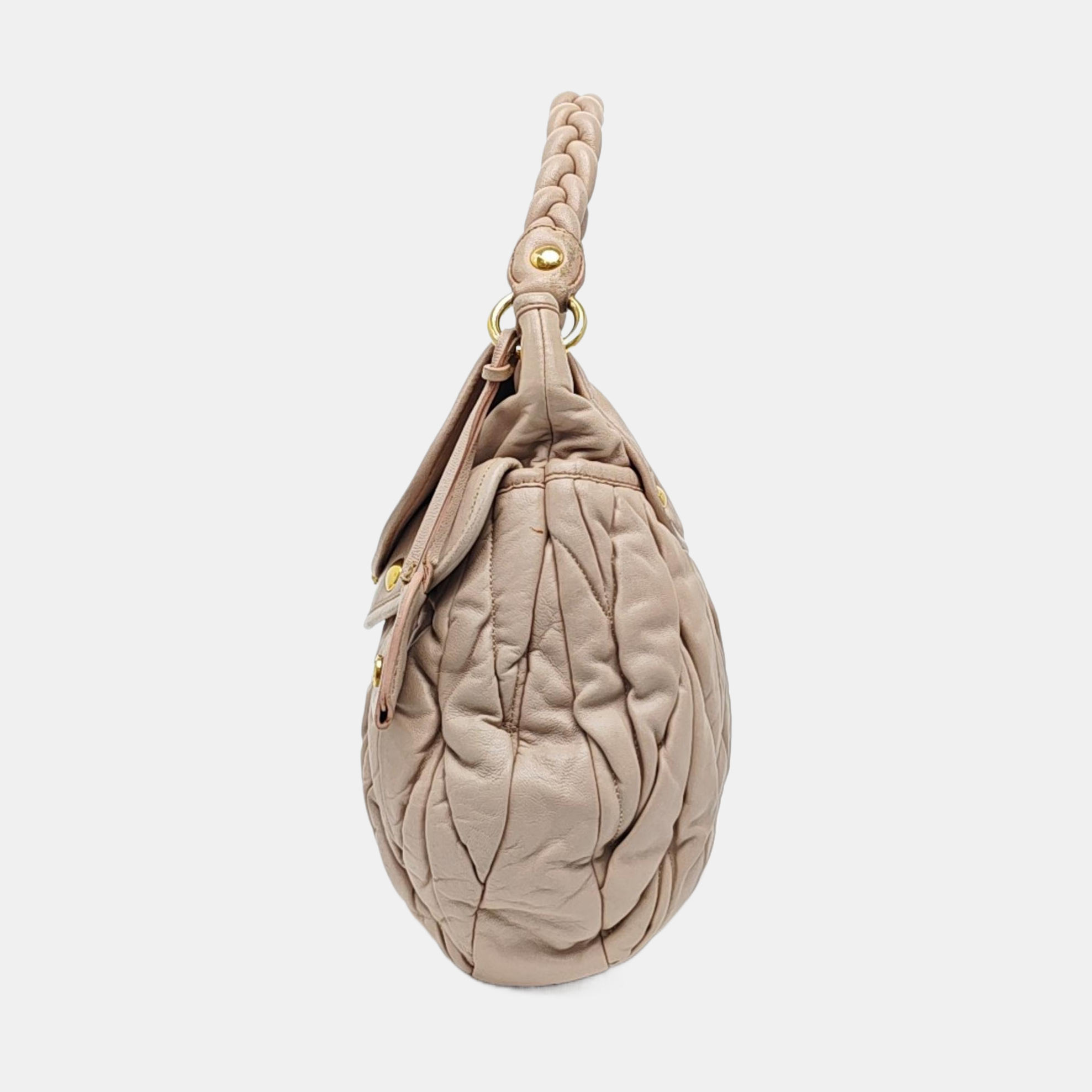 Miu Coffer Quilted Lambskin Pink