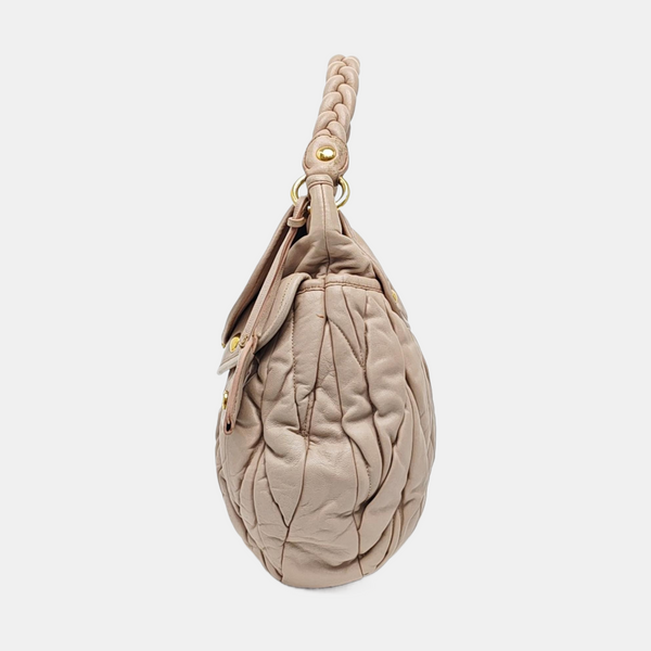 Miu Coffer Quilted Lambskin Pink